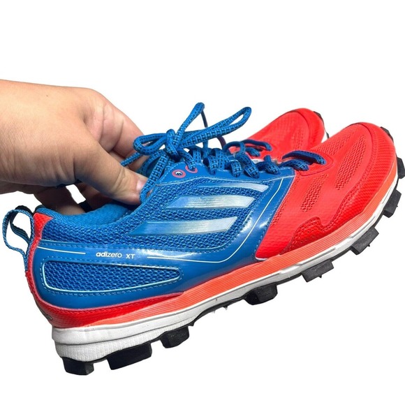 adidas Adizero XT 4 Athletic Trail Running Shoes Blue Orange, Size 6.5 - Picture 3 of 8